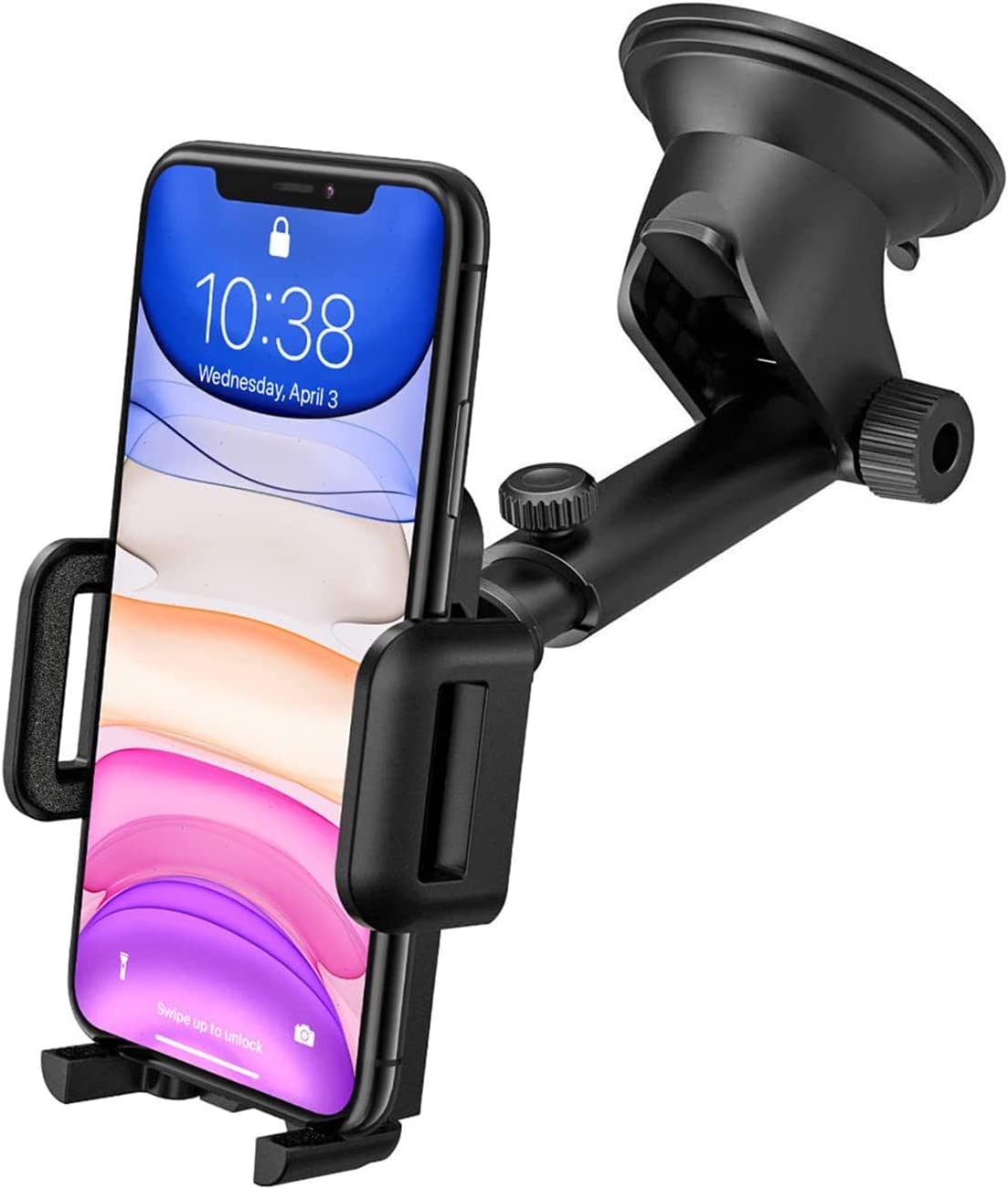 Bild von Car Phone Holder,Car Phone Mount,Car Holder,Dashboard Windscreen Car Phone Holder,Universal Car Cradle with One Button Release&Strong Sticky Gel Pad for iPhone12 11 XS XR X 8 7,Galaxys20 10 9,HTC,etc