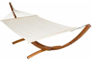 Produktbild von Tectake – Hammock XXL with wooden frame for 2 persons – garden hammock, free standing hammock,