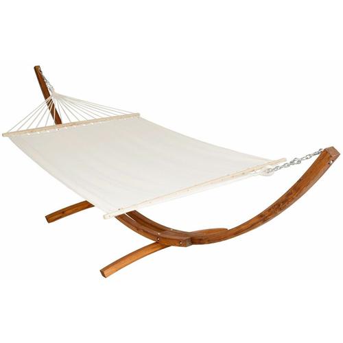 Produktbild von Tectake – Hammock XXL with wooden frame for 2 persons – garden hammock, free standing hammock,