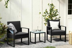 Produktbild von Garden Furniture Set, 3-Piece Outdoor Patio Furniture Sets, PE Rattan, Outdoor Seating for Bistro