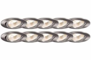 Bild von QAZQA Set of 10 recessed spotlights steel tiltable – Cisco