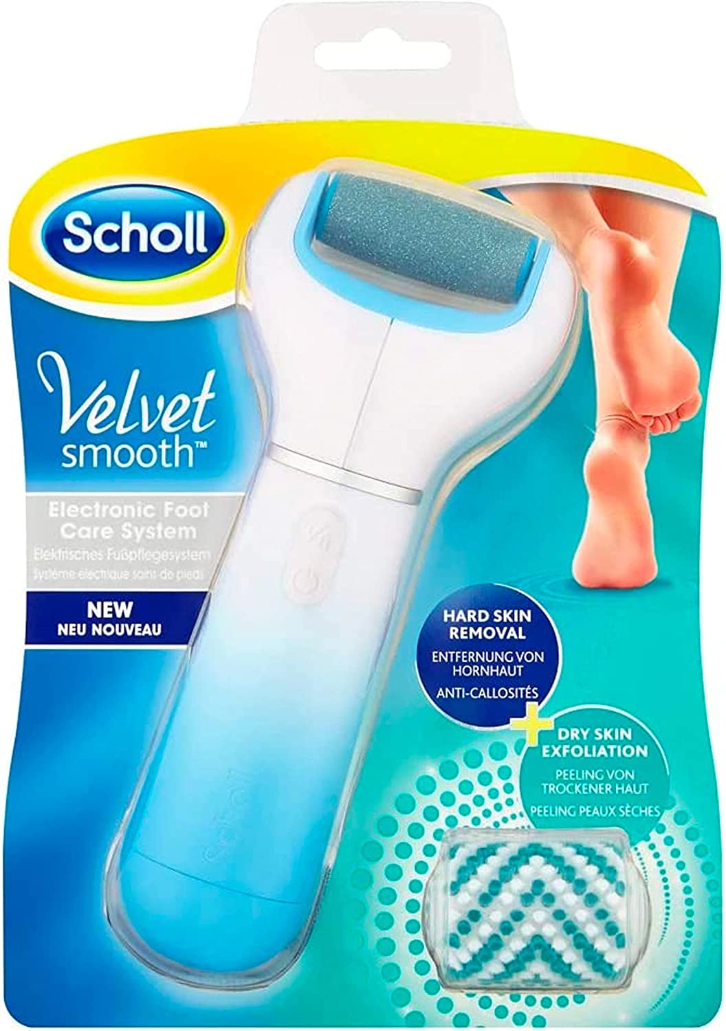 Bild von Scholl Velvet Smooth Electric Foot File Pedicure hard Skin Remover with Exfoliating Refill