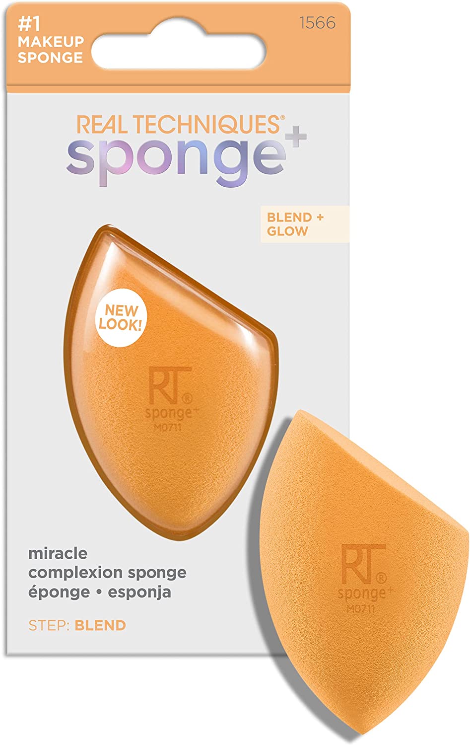 Produktbild von REAL TECHNIQUES Miracle Complexion Makeup Sponge for full cover foundation (Packaging and Colour May Vary) Orange