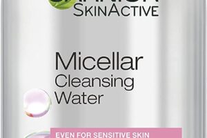 Produktbild von Garnier Micellar Cleansing Water For Sensitive Skin 700ml, Gentle Face Cleanser & Makeup Remover, Fragrance Free, Recognised By The British Skin Foundation, Use With Reusable Micellar Eco Pads