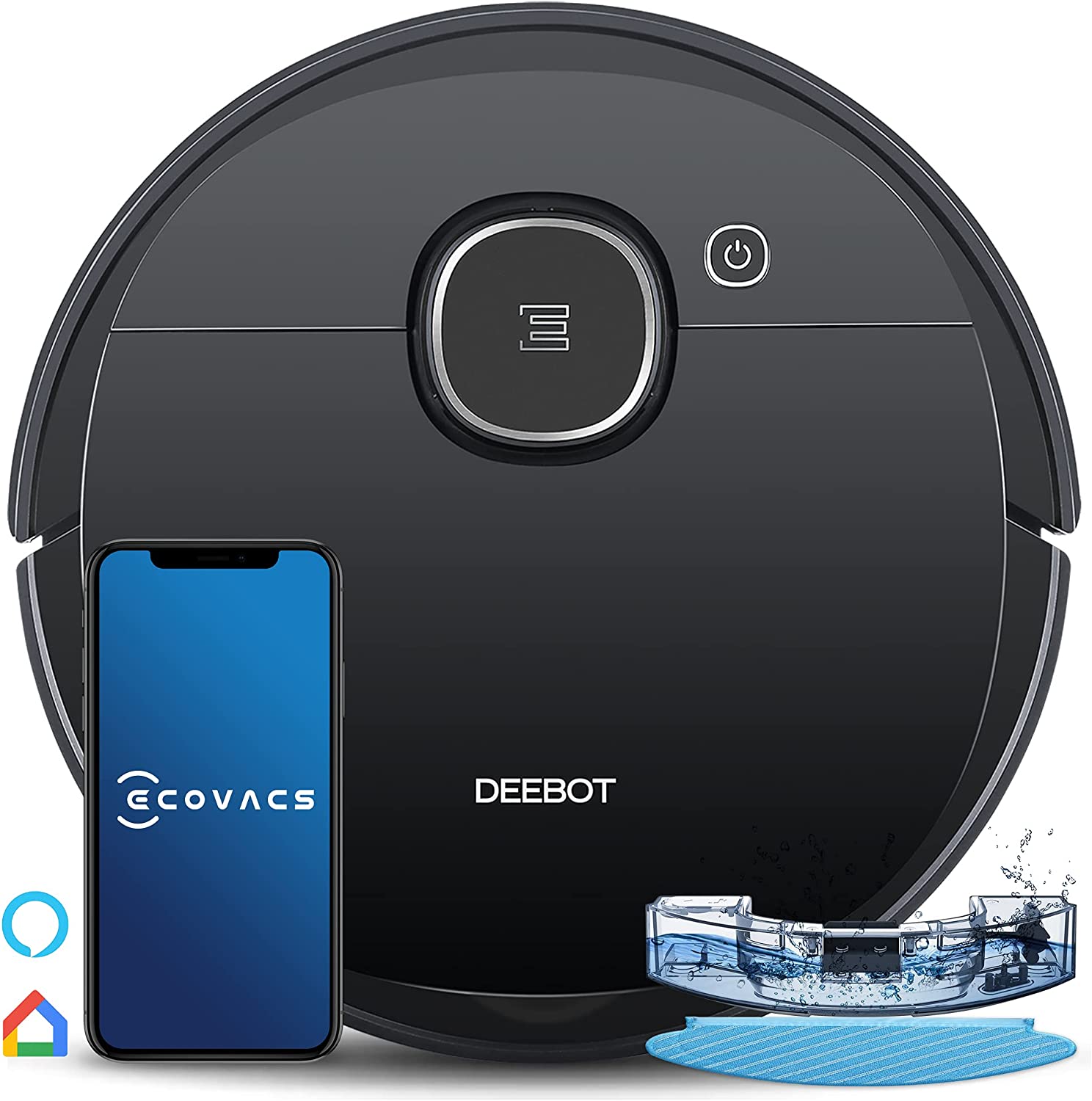 Produktbild von Ecovacs Robot Vacuum OZMO920 Robotic Vacuum Cleaner with Mop, Smart Navi 3.0 Laser Technology, Carpet Detection, Multi-floor Mapping, Virtual Boundary, Alexa/App/WIFI for Low-pile Carpets & Hard Floor