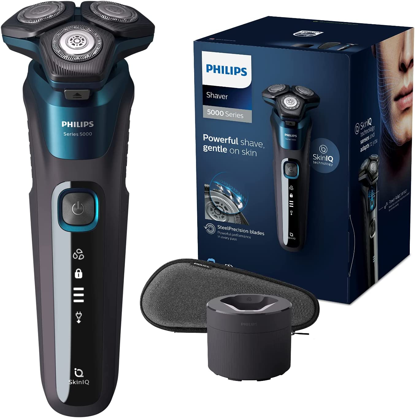 Bild von Philips Shaver Series 5000 Dry and Wet Electric Shaver (Model S5579/50), Electric Blue