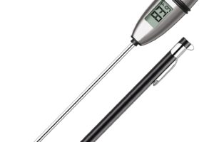 Produktbild von ThermoPro TP02S Digital Meat Thermometer, Instant Read Food Cooking Thermometer, 13.5cm Temperature Probe with Tip Cover, Auto-Off and Non-Slip Ring, Ideal for Cooking BBQ Sugar Jam Kitchen