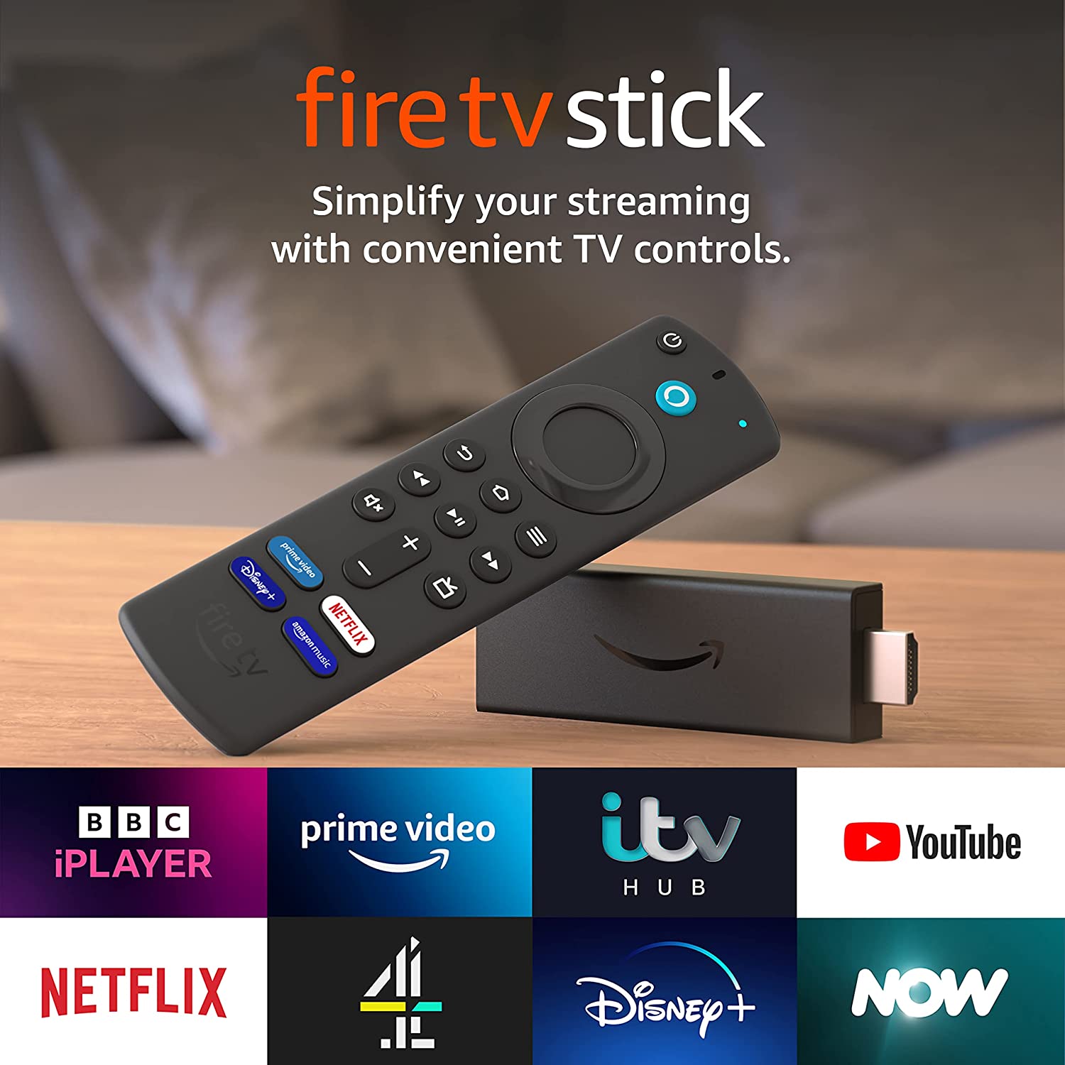 Bild von Fire TV Stick with Alexa Voice Remote (includes TV controls) | HD streaming device