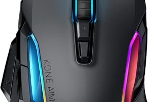 Produktbild von Roccat Kone AIMO PC Gaming Mouse, Optical Owl-Eye Sensor (100 to 16,000 DPI), RGB Backlit Lighting, 23 Programmable Keys, Onboard Memory, Palm Grip, LED Illumination, Black