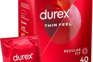 Produktbild von Durex Thin Feel Condoms for Enhanced Feeling and Sensitivity, Pack of 40