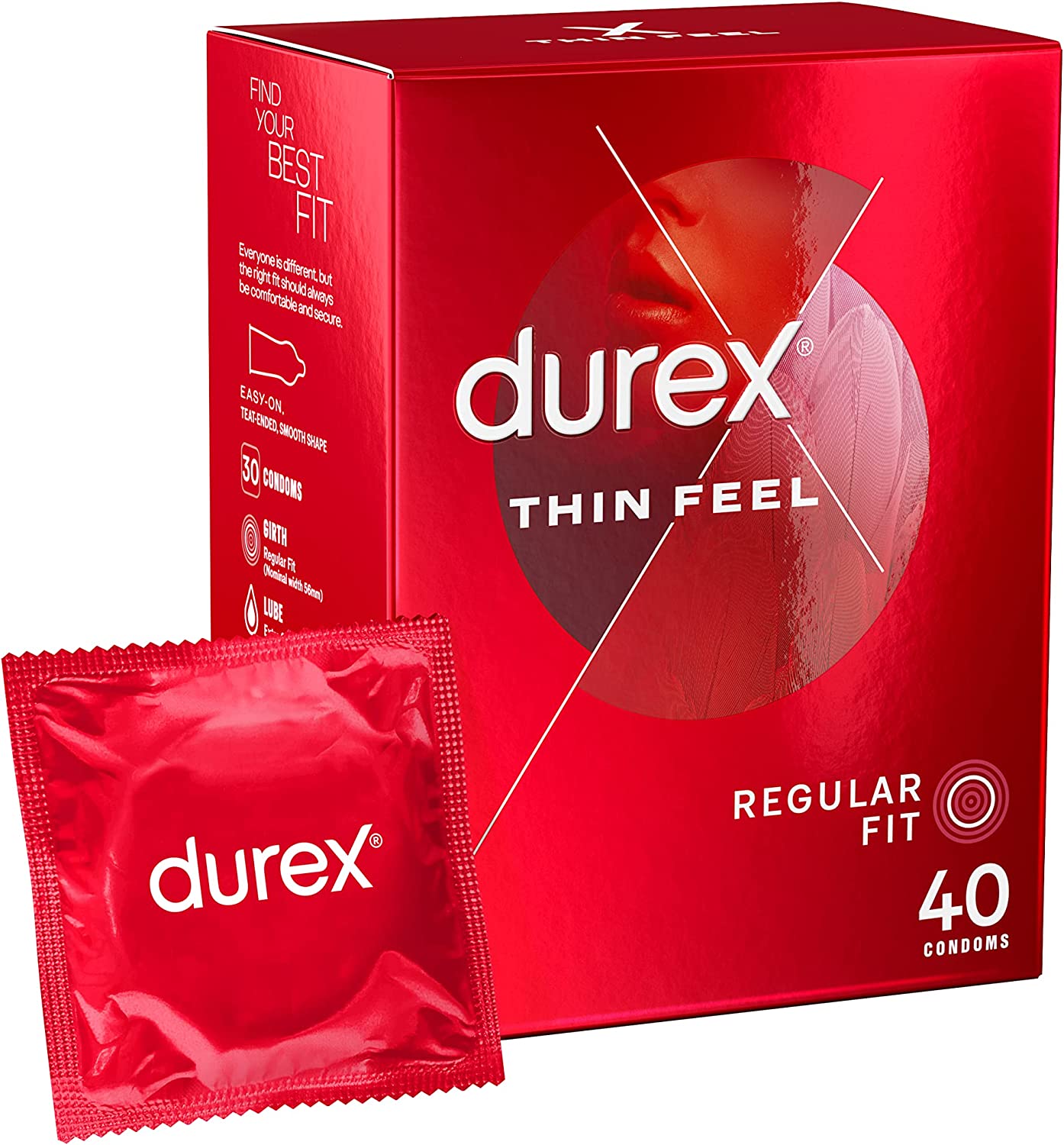 Bild von Durex Thin Feel Condoms for Enhanced Feeling and Sensitivity, Pack of 40