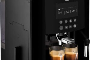 Produktbild von KRUPS Arabica Digital EA817040 Automatic Coffee Machine, Bean to Cup, Espresso, Cappuccino, Black [Energy Class A]