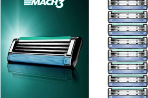 Bild von Gillette Mach3 Razor Blades Men, Pack of 12 Razor Blade Refills, Stronger Than Steel Blades, Enhanced Lubrastrip