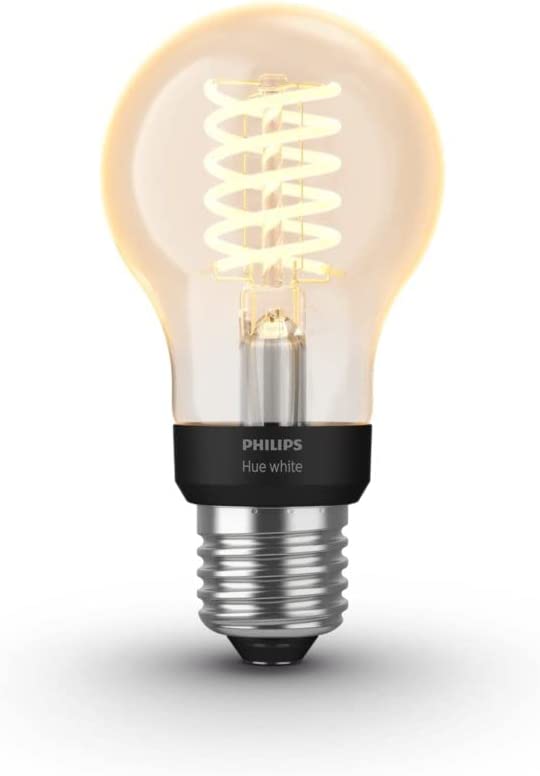Bild von Philips Hue White Filament Regular A60 LED Smart Light Bulb 1 Pack [E27 Edison Screw] , with Bluetooth, Works with Alexa, Google Assistant and Apple Homekit. [Energy Class G]