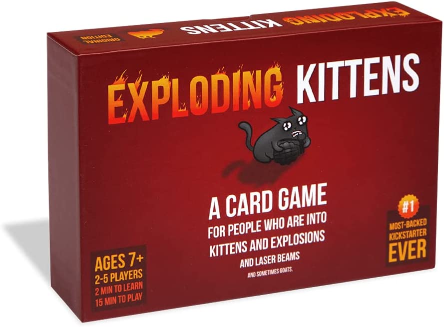 Bild von Original Edition by Exploding Kittens – Card Games for Adults Teens & Kids – Fun Family Games – A Russian Roulette Card Game, Multicolor