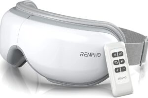 Bild von RENPHO – Eye Massager with Remote Control & Heat, Compression, Wireless Music Rechargeable Eye Heat Massager for Relax and Reduce Eye Strain Dark Circles Eye Bags Dry Eye Improve Sleep