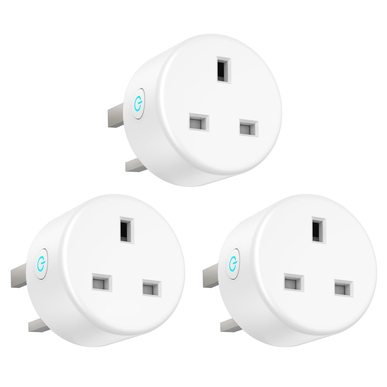 Bild von Smart Plug with Energy Monitoring, Smart Wifi Plug Compatible with Alexa, Google Home, Wifi Plug with Timer Function App Remote Control, No Hub Required, 2.4Ghz ONLY (3 Pack)