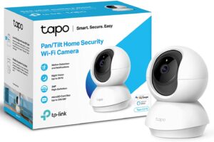 Bild von TP-Link Tapo Pan/Tilt Smart Security Camera, Indoor CCTV, 360° Rotational Views, Works with Alexa&Google Home, No Hub Required, 3MP(2304 × 1296)High Definition, Night Vision, SD Storage(Tapo C210)