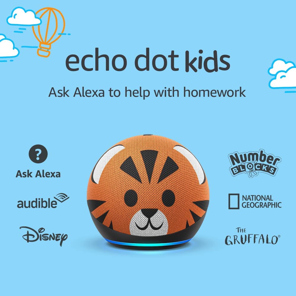 Bild von Echo Dot (4th generation) Kids | Designed for children, with parental controls | Tiger