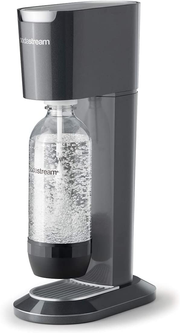 Bild von SodaStream Genesis Sparkling Water Maker Machine includes a 1 Litre Reusable BPA Free Water Bottle for Carbonating and 60 L CO2 Gas Cylinder – Black