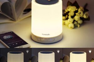 Produktbild von Homecube Bedside Lamp with Bluetooth Speaker, Smart Portable Touch Lamp Mood Night Light, Christmas Valentine Birthday Gifts for Women Men Teenage Girls Boys Kids