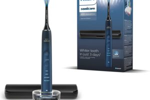 Produktbild von Philips Sonicare DiamondClean 9000 Series Power Electric Toothbrush Special Edition – Sonic Brush, Dark Blue, 1 x C3 Premium Plaque Control Brush Head (Model HX9911/88)