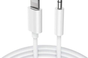 Produktbild von Aux Cable for iPhone in Car, 3.5mm Jack Aux Cord for iPhone 13, Aux Cord for iPhone X Aux Cable for iPhone for Headphones/Car Stereo/Speaker Compatible with iPhone 7/8/X/XR/XS/11/12/13-3.3ft (White)