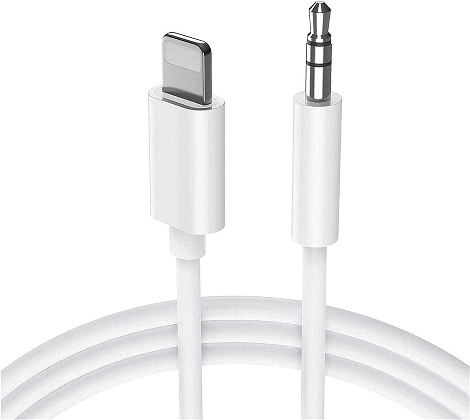 Bild von Aux Cable for iPhone in Car, 3.5mm Jack Aux Cord for iPhone 13, Aux Cord for iPhone X Aux Cable for iPhone for Headphones/Car Stereo/Speaker Compatible with iPhone 7/8/X/XR/XS/11/12/13-3.3ft (White)
