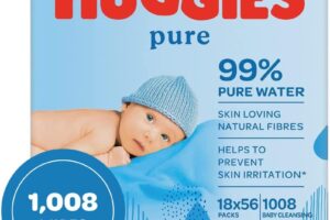 Produktbild von Huggies Pure, Baby Wipes, 18 Packs (1008 Wipes Total) – 99 Percent Pure Water Wipes – Fragrance Free for Gentle Cleaning and Protection – Natural Wet Wipes