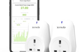 Produktbild von Tenda SP9 Smart Plug with Energy Monitoring,Alexa Plug Energy Saving Plug Works with Amazon Alexa & Google Home,APP Control Timer Plug Remote Plug Socket,WiFi Plug No Hub Required,2.4GHz Only(2 Pack)