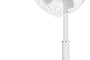 Produktbild von 4UMOR DC Standing Fan, 16 inch Pedestal Fan with Remote Control, 20dB Quiet Floor Fan, 9 Speeds|4 Modes|9H Timer|90°Oscillation|Height Adjustable for Bedroom Home Office [Energy Class A+++]