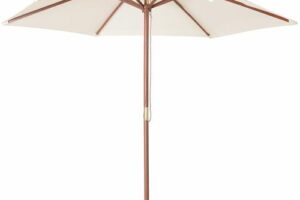 Bild von Charles Bentley – Bentley Garden Large 2.4M Wooden Garden Patio Parasol Shade Umbrella 38Mm Pole