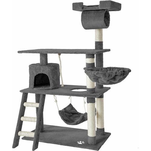 Bild von Cat tree scratching post Marcel – cat scratching post, cat tower, scratching post – grey