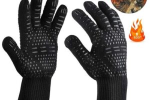 Produktbild von Barbecue gloves, oven gloves, barbecue up to 800 ° C, universal heat resistant gloves, cooking