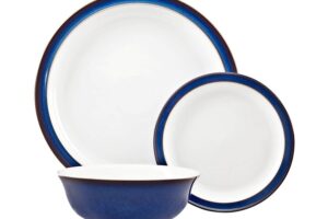 Bild von Denby 12 Piece Dinnerware Set – Imperial Blue & White