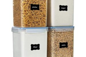 Bild von Briday – Large Food Storage Containers 5.2L / 176oz, 4 Pieces bpa Free Plastic Airtight Food