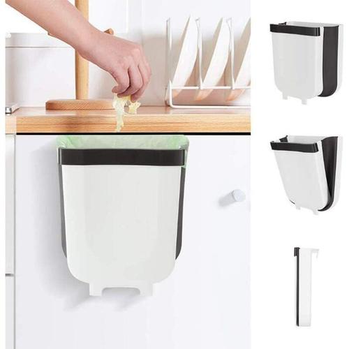 Bild von Collapsible Trash Can, 9L Wall-Mounted Trash Can for Kitchen, Car, Bathroom, Office and Bedroom
