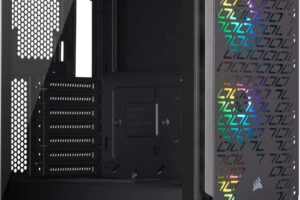 Produktbild von Corsair iCUE 220T RGB Airflow, Tempered Glass Mid-Tower ATX Smart Gaming Case, Black