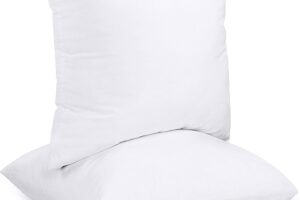 Produktbild von Utopia Bedding Cushion Inner Pads (Pack of 2), 50 x 50 cm (20″ x 20″) Cushion Stuffer Inserts, Hollowfibre Square Pillows (White)