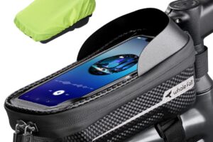 Bild von whale fall Waterproof Bike Frame Bag Bike Phone Bag Bicycle Cell Phone Holder for GPS – Bicycle Bag Frame Hard Eva Navi Pressure-Resistant Handlebar Bag TPU Touch-Screen with Sun-Visor and Rain Cover