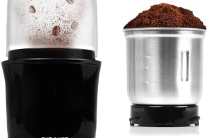 Bild von Duronic Coffee Grinder Electrc Blade CG250 | Grinding Mill | Nuts Spice Herb Seed Bean Cappuccino | 75g Capacity | Stainless-Steel | 250W Motor