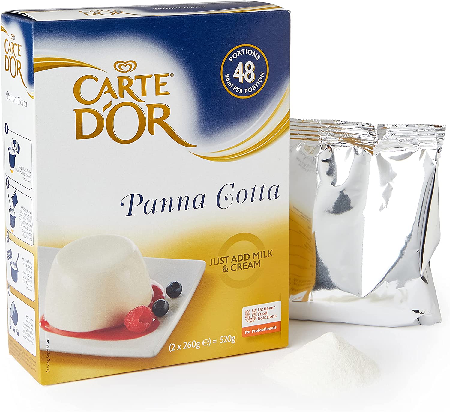 Bild von Carte D’Or Panna Cotta Dessert Powder Mix, 520g (Makes 4.5L)