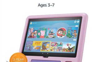 Produktbild von Fire HD 10 Kids tablet | for ages 3–7 | 10.1″, 1080p Full HD, 32 GB | Lavender Kid-Proof Case