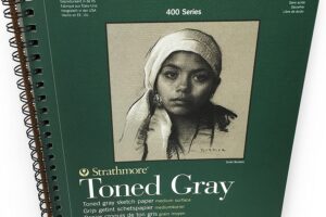 Produktbild von Strathmore 400 Series Wiro Toned Gray Sketchbook – 50 Sheets – 9 x 12” – 412 109