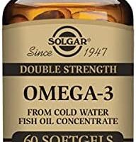 Bild von Solgar Omega-3 Double Strength Softgels – Pack of 60 – For a Healthy Heart, Brain and Vision – Good Fats to Nourish the Whole Body – Gluten Free