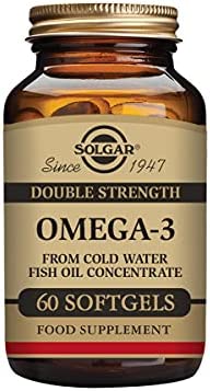 Bild von Solgar Omega-3 Double Strength Softgels – Pack of 60 – For a Healthy Heart, Brain and Vision – Good Fats to Nourish the Whole Body – Gluten Free