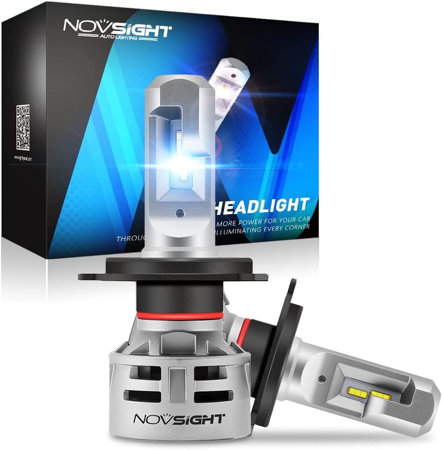 Bild von NOVSIGHT H4 LED Headlight Bulbs Hi/Lo Beam 10000LM (2x5000LM) 60W(2x30W) 6500K Cool White – 2 Year Warranty