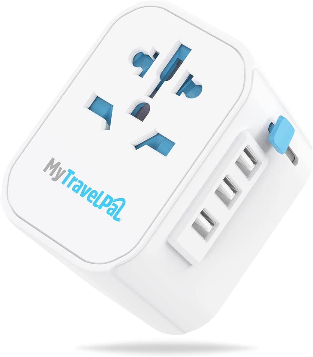 Bild von Worldwide Travel Adapter with USB | The Safest & Most Powerful All In One Travel Adaptor | MyTravelPal® Pro Universal Travel Adapter Worldwide | International World Charger | Multi Travel Plug Adapter