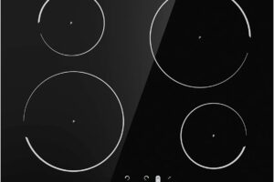 Produktbild von Hisense I6421C Built-in 60cm Induction Hob Glass Panel, Child Lock, Touch control, Timer Function – Black 7200W, 20 x 23 x 2 inches (L x W x H)