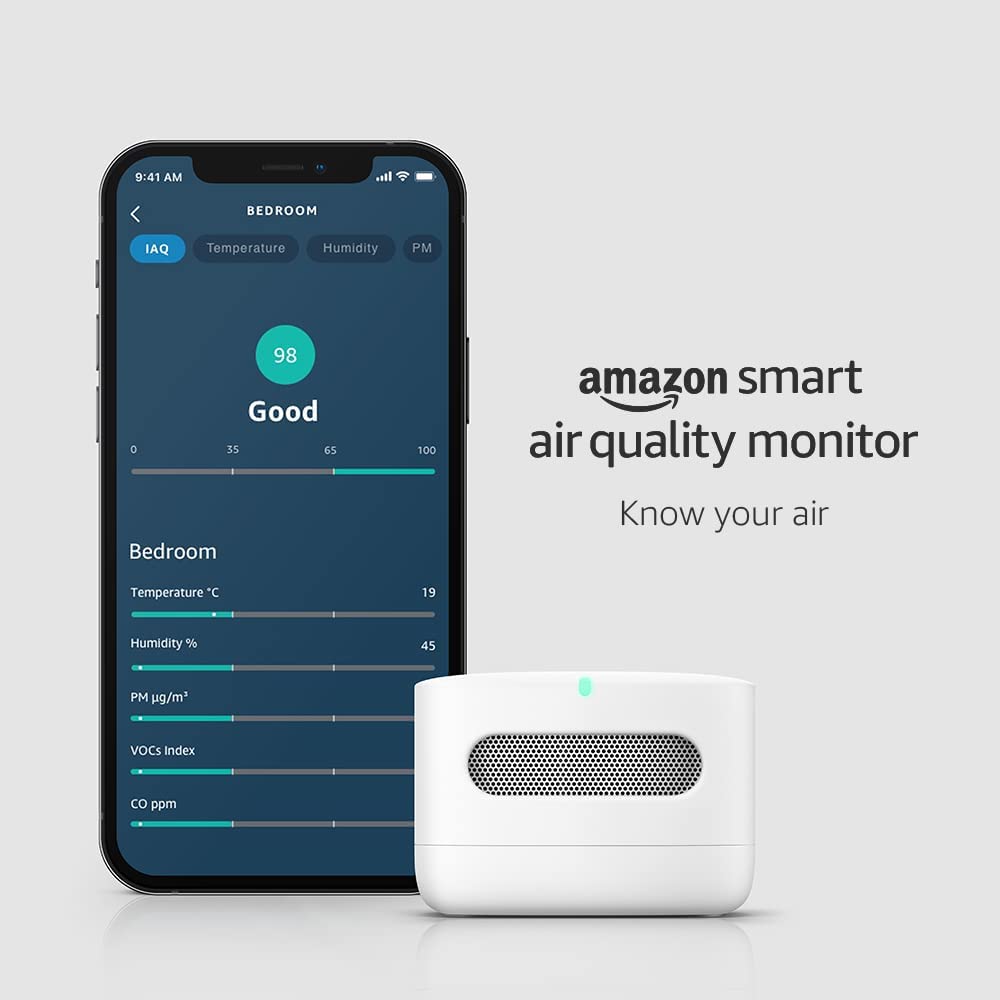 Bild von Amazon Smart Air Quality Monitor | Know your air, Works with Alexa, Certified for Humans device